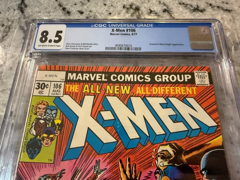 Uncanny X-Men # 106 CGC Graded 8.5 Marvel Comic Book Wolverine Storm JH25