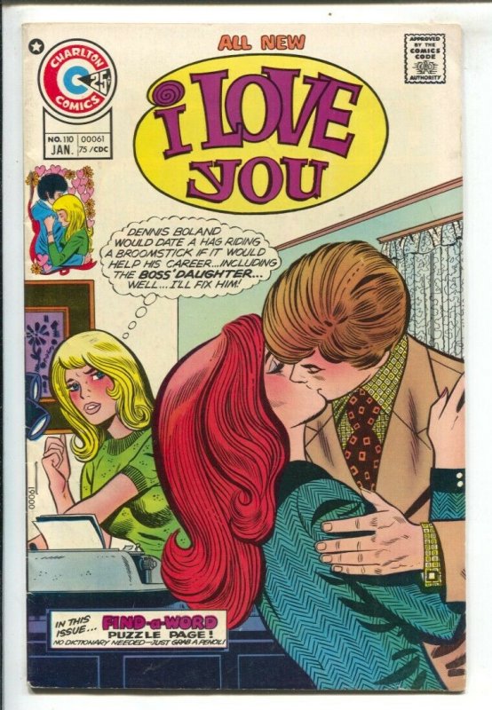 I Love You #110 1975-Charlton-25¢ cover price-The Boss' Daughter-puzzle pag...