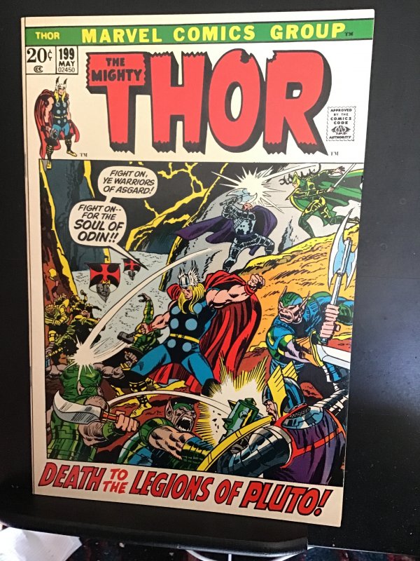 Thor #199 (1972) high-grade first eagle prime!  Pluto key!VF/NM Oregon CERT!