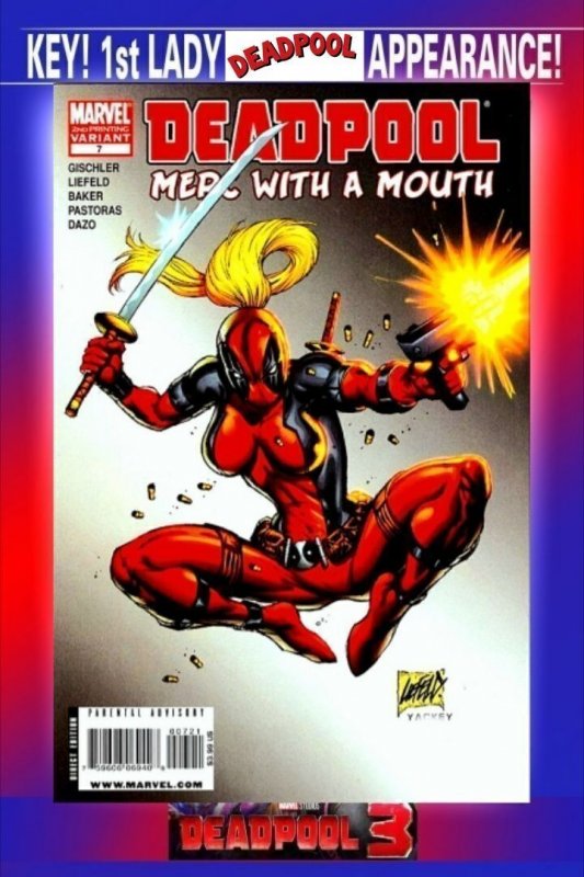 Deadpool Merc With Mouth #7 Key 1st Appearance of Lady Pool MCU Movie Multiverse