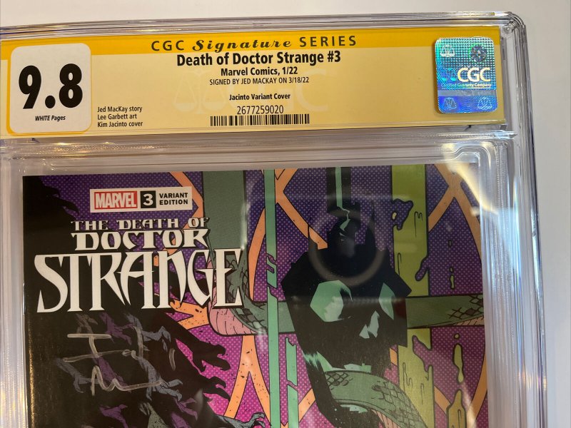 Death Doctor Strange (2022) # 3 (CGC 9.8 WP) Jacinto Variant|Signed Mackay | C=1