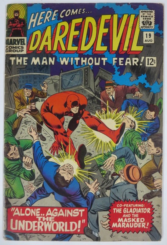 DAREDEVIL 19 G-VG 8/1966 Lee/Romita! Gladiator