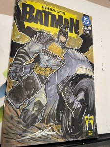 Absolute Batman #1 OG Art Blank Cover by Juanjo López – BATCYCLE - CGC SS READY