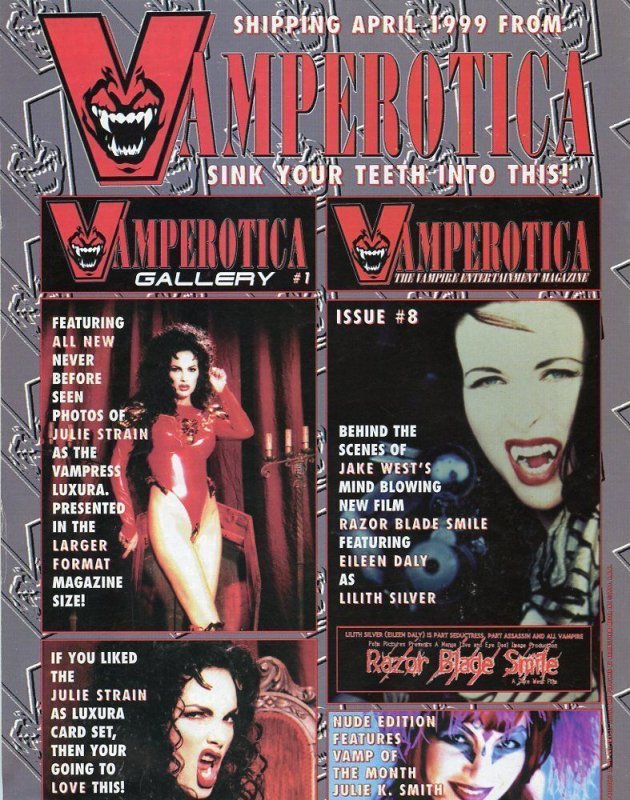 Vamperotica Vol 1 #4 Adult Magazine Brainstorm The  Vampire Debbie D 1998 VG 4.0