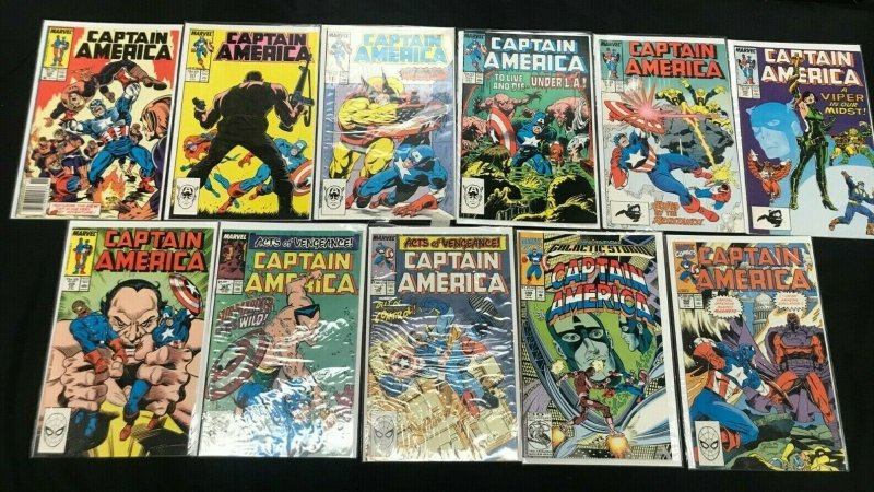 CAPTAIN AMERICA 11PC LOT (VF) VIPER IN OUR MIDST!! 1987-1992 