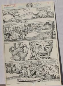 ERNIE CHAN Published Original Art SAVAGE SWORD of CONAN #152,pg 5, Signed w/art