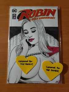 A SUPER SEXXY Hand Drawn Topless Powergirl Variant Cover Robin 80th Anniversary