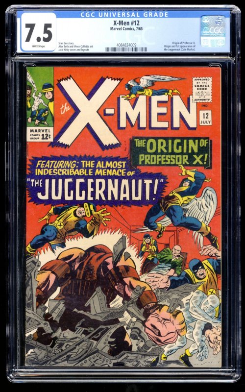 X-Men #12 CGC VF- 7.5 White Pages 1st Appearance Juggernaut!