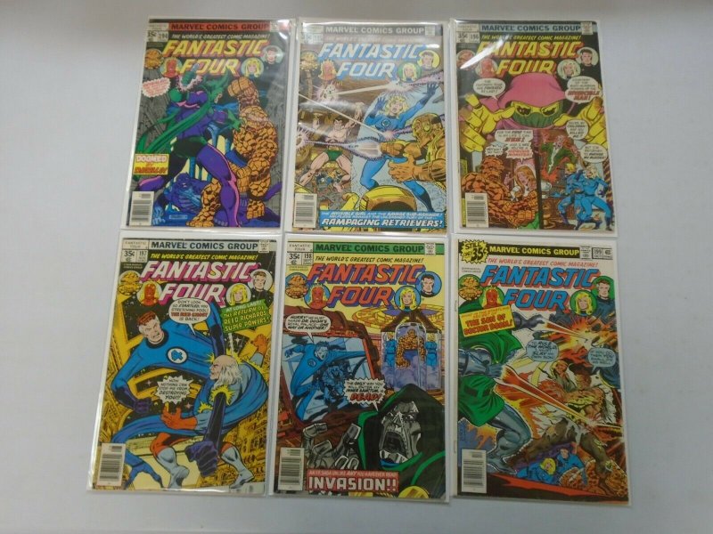 Fantastic Four lot 17 different 35c covers from #188-204 avg 4.0 VG (1977-79)