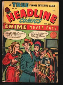 Headline #26-1947-Simon & Kirby gun moll juke box cover-3 violent S & K stori...