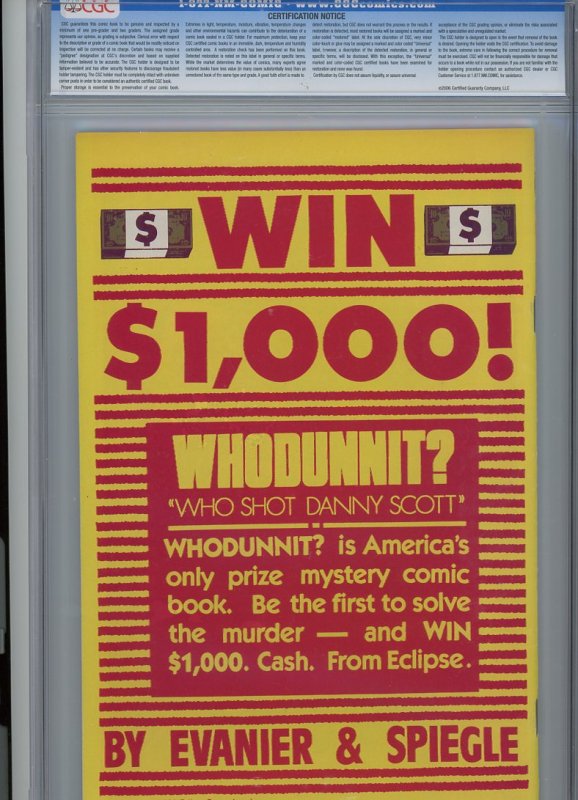 Miracleman 8  CGC 9.4  1986