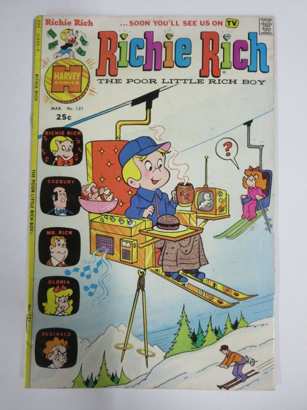 RICHIE RICH  #131 (Harvey,3/1975) GOOD-VERY GOOD (G-VG) with Cadbury 