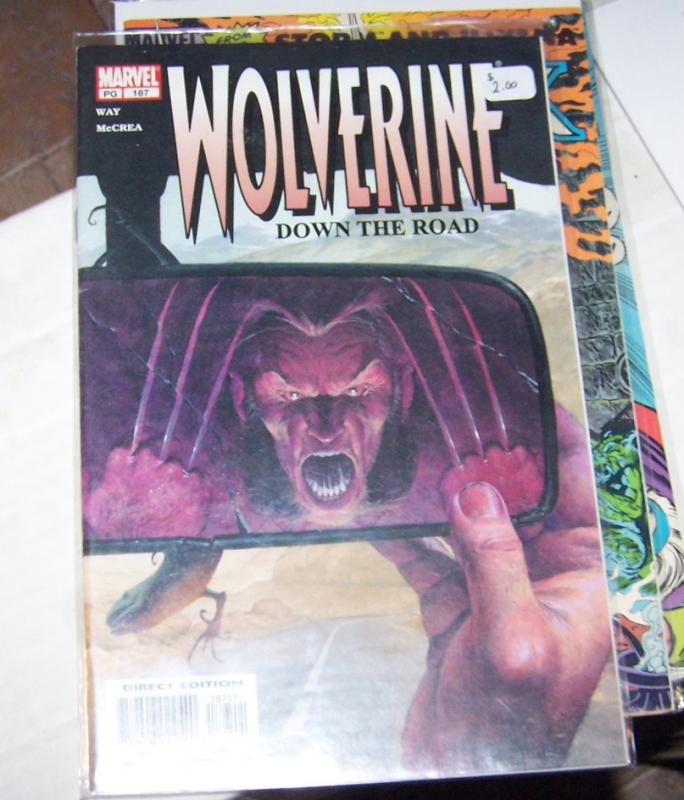 WOLVERINE # 187  marvel 2003    down the road 