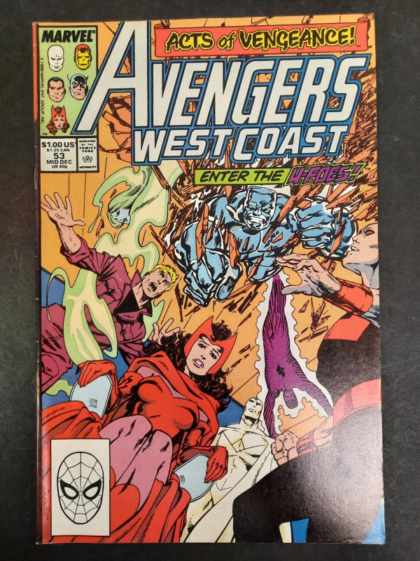 Avengers West Coast #53 Direct Edition (1989)VF.
