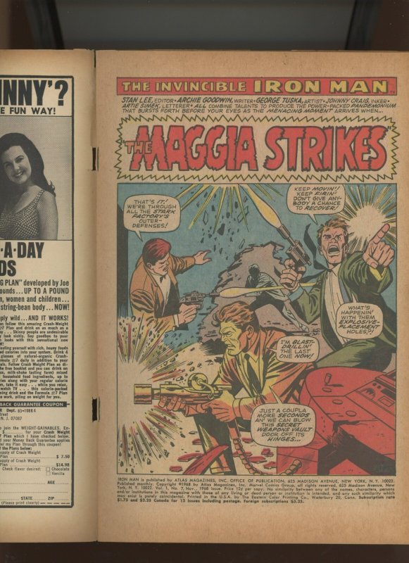 (1968) Iron Man #7: SILVER AGE! WE COMBINE SHIPPING! (3.0/3.5)