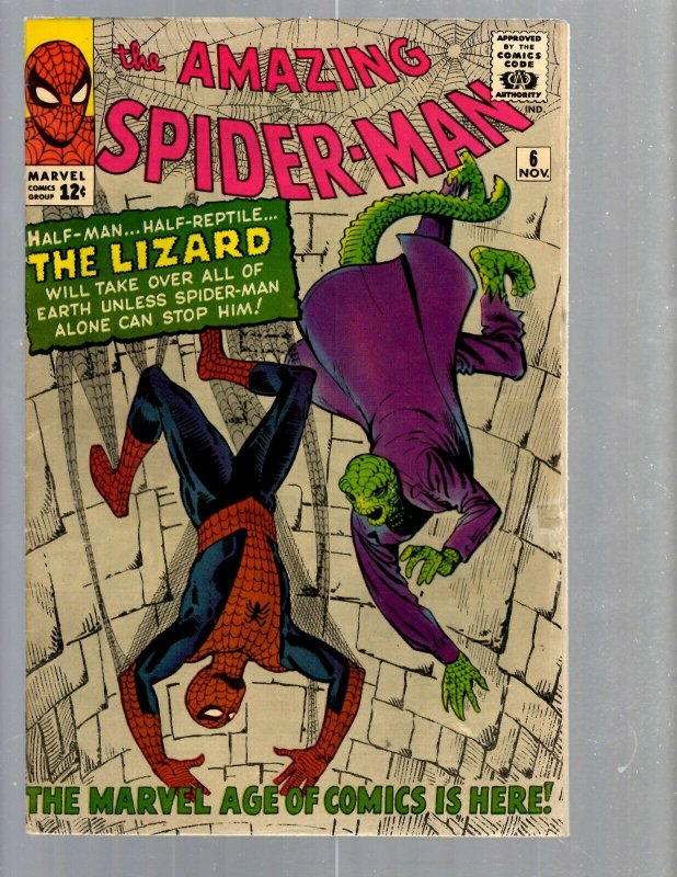 Amazing Spider-Man # 6 VF- Marvel Comic Book 1st Lizard Appearance Vulture TJ1