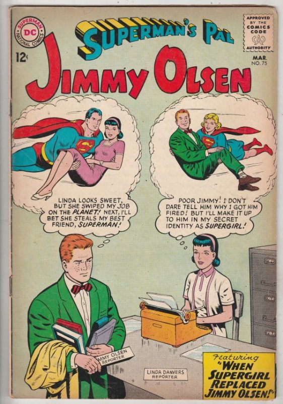 Jimmy Olsen, Superman's Pal  #75 (Mar-64) FN/VF+ High-Grade Jimmy Olsen