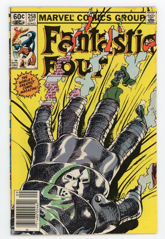 Fantastic Four #258 John Byrne Doctor Doom Newsstand FN+