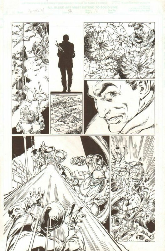 Fantastic Four #52 (481) p.16 - Ben Grimm Transforming 2002 art by Mark Bagley