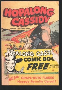 Hopalong Cassidy-1950-Fawcett-Grape Nuts Cereal giveaway--Size is about 9 x 6-G+ 