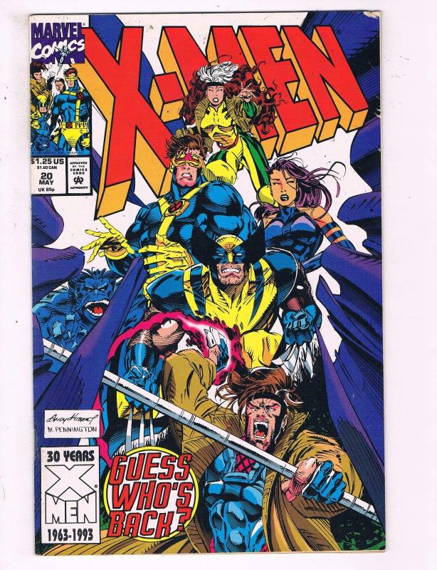 X-Men #20 VF Marvel Comics Comic Book Jim Lee Wolverine Gambit 1992 DE16