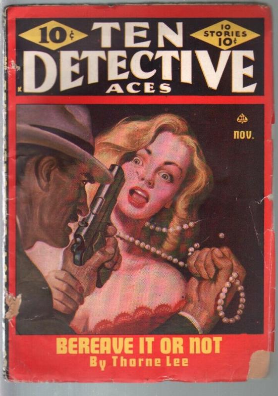 Ten Detective Aces 11/1946-Albert Drake-Emil Petaja-hardboiled crime pulp-VG