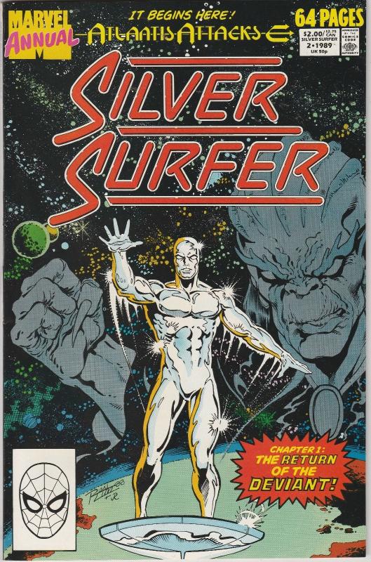 4 The Silver Surfer Marvel Comic Books Annual # 1 2 3 7 Super Skrull Ikaris AH9