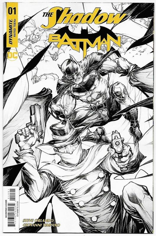 Shadow Batman #1 RI 1:10 B&W Variant (DC, 2017) NM