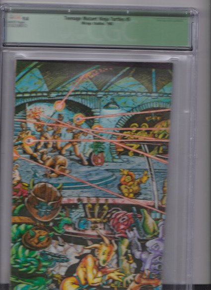 TMNT  #5 CGC 9.4 WHITE MIRAGE // QUALIFIED.GRADE / MISCUT / LOOK