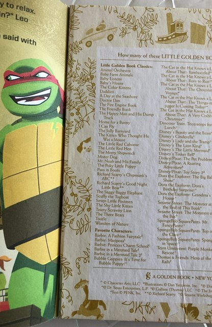 Teenage Mutant Ninja Turtles Follow The Ninja! Little Golden Book