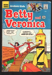 Archie's Girls Betty and Veronica #121 1966-Rocket cover-Betty & Veronica as ...