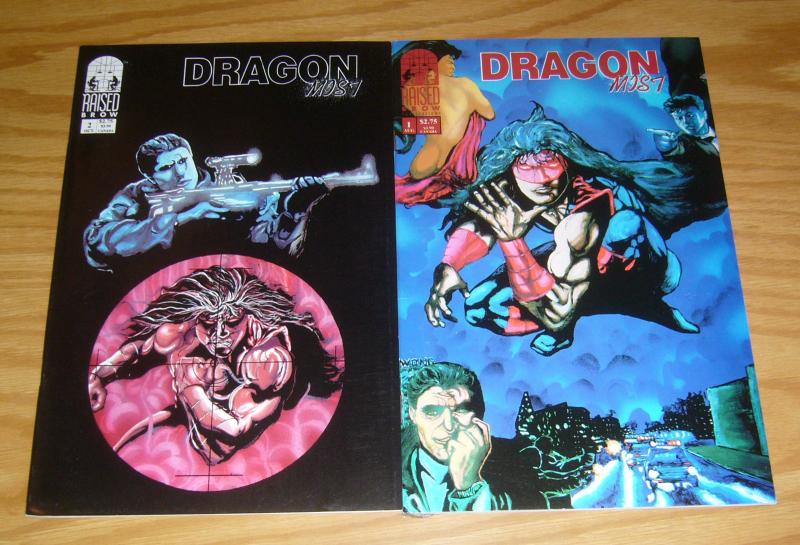 Dragon Mist #1-2 VF/NM complete series - raised brow - indy comics set lot