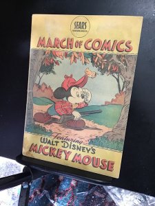 March of Comics #27 (1945)Mickey Mouse giveaway Rare war era! VG+ Boca CERT!