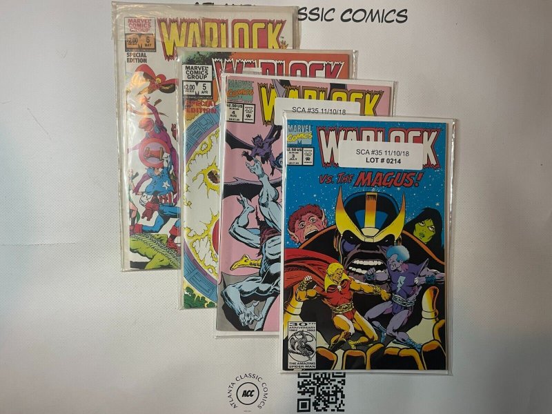 Lot Of 4 Comic Books Marvel Warlock #3 4 5 6 Thanos Gamora   48 SM8