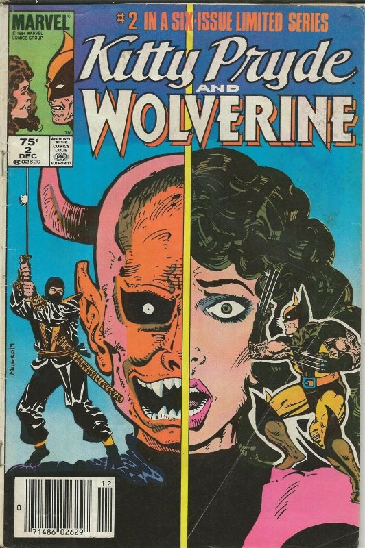 Kitty Pryde and Wolverine #2 ORIGINAL Vintage 1984 Marvel Comics