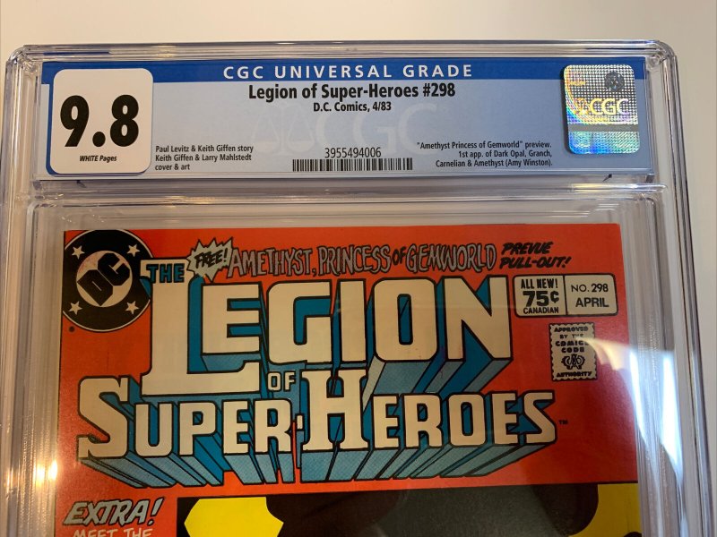 Legion of Super-Heroes (1983) # 298 (CGC 9.8)  Canadian Price CPV | Census=1