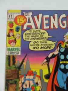 Avengers #92 Neal Adams Cover 1971 Marvel Comics FN