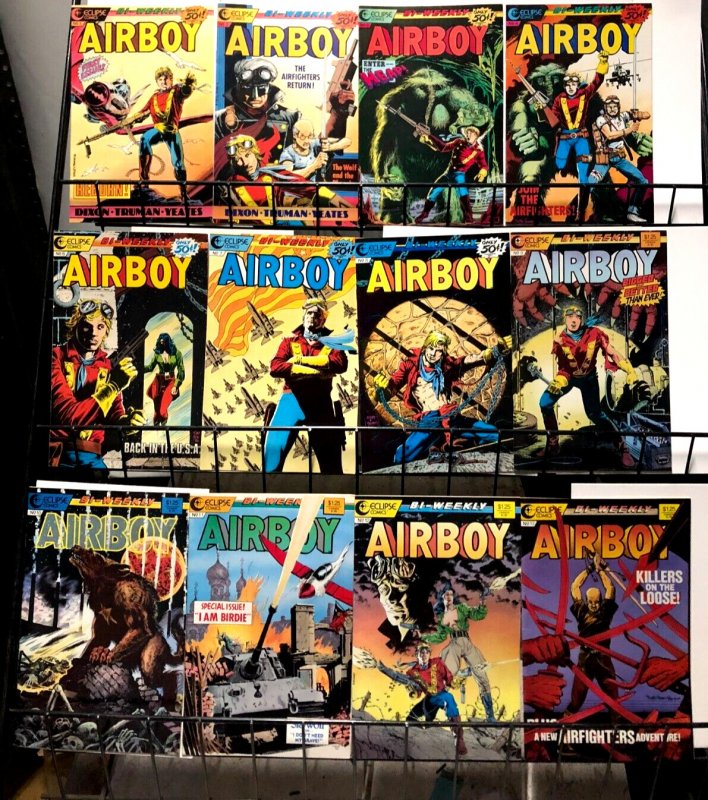 AIRBOY (1986-89) Nazis, Robots, Zombies Son  Golden Age Hero 1-4,6-41, 43-50