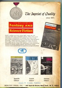 MAGAZINE OF FANTASY AND SCIENCE FICTION-July 1966-Science Fiction Pulp Thrills