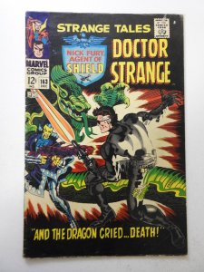 Strange Tales #163 (1967) VG Condition moisture stains, residue bc