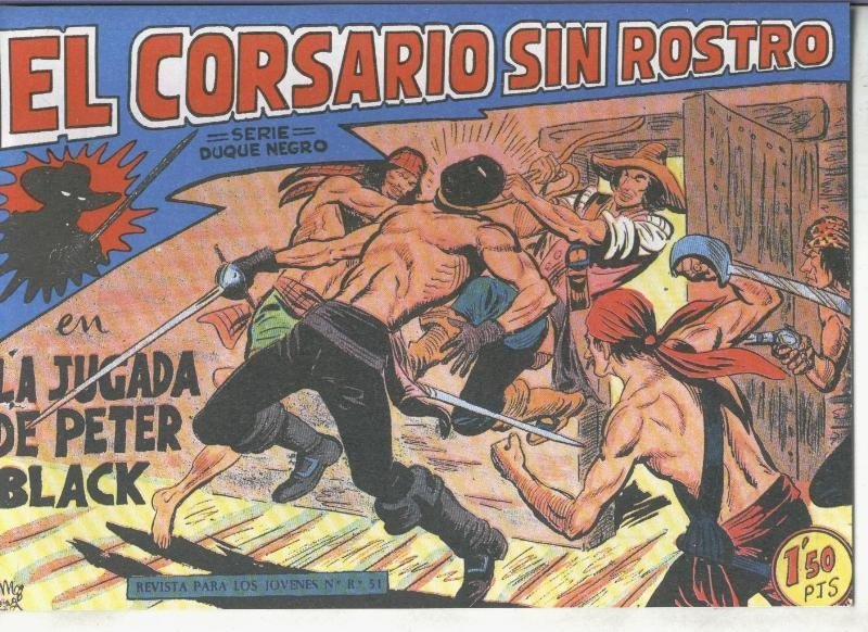 El Corsario sin Rostro, facsimil numero 29: La jugada de Peter Black