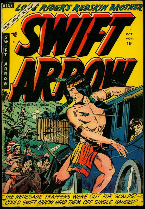 Swift Arrow #5 1954- Golden Age Western- Lone Rider FN