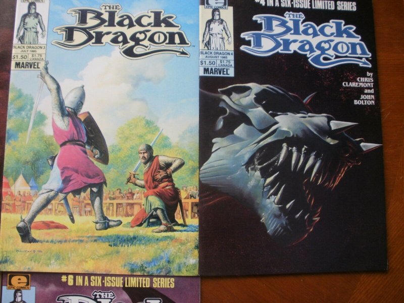 6 Near-Mint Epic Limited Series Comic: BLACK DRAGON #1 2 3 4 5 6 (1985) COMPLETE