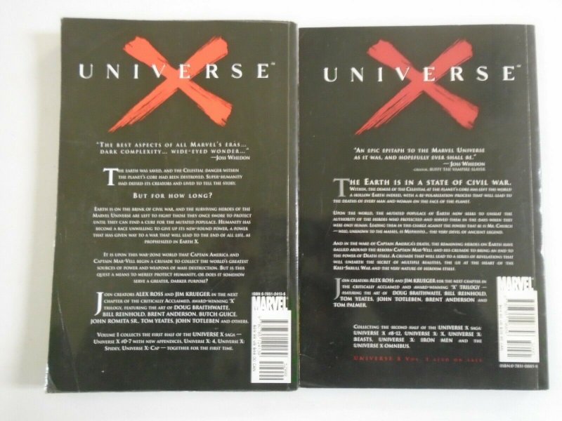 Universe X TPB set #1+2 SC 6.0 FN (2002 1st Printing)