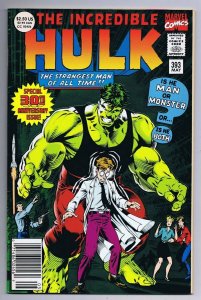 Incredible Hulk #393 Green Foil Cover ORIGINAL Vintage 1992 Marvel Comics