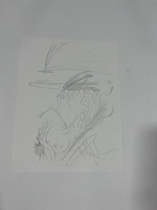 Angel Medina Original Art Sketch Violated Spawn Pencils Cardstock 8.5x11