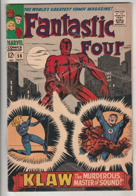 Fantastic Four #56 (Nov-66) VG/FN Mid-Grade Fantastic Four, Mr. Fantastic (Re...