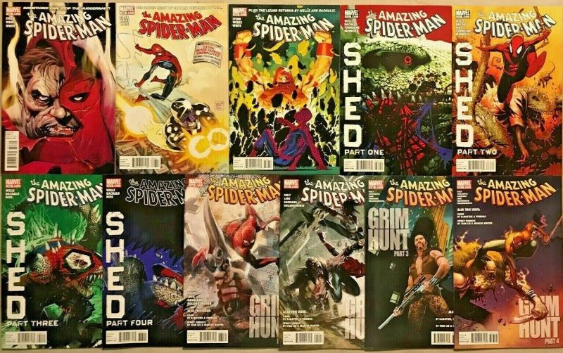 AMAZING SPIDER-MAN#627-637 NM LOT 2010 MARVEL COMICS