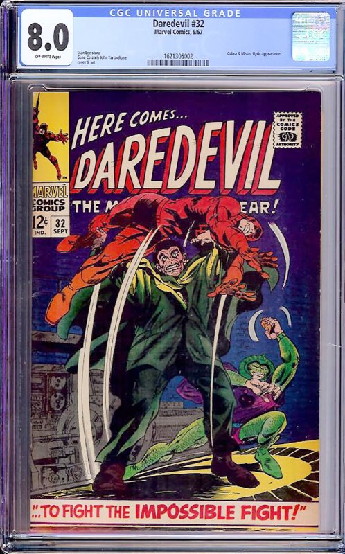 Daredevil #32 (Marvel, 1967) CGC 8.0