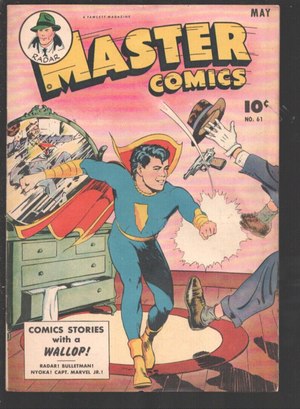 MASTER #61 1945-Fawcett-Captain Marvel Jr-Uncle Marvel -Bulletman and Radar-N...